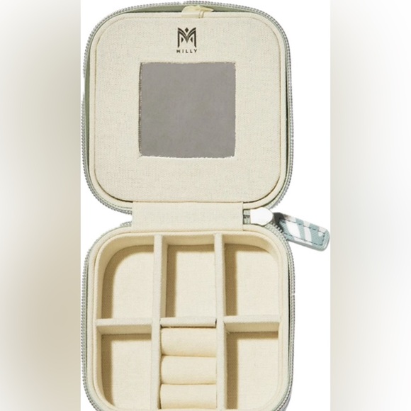 NWT MILLY TRAVELING JEWELRY 💍 CASE - BLUE 🩵 & WHITE 🤍 🦓, OS, BNWT - Picture 4 of 15